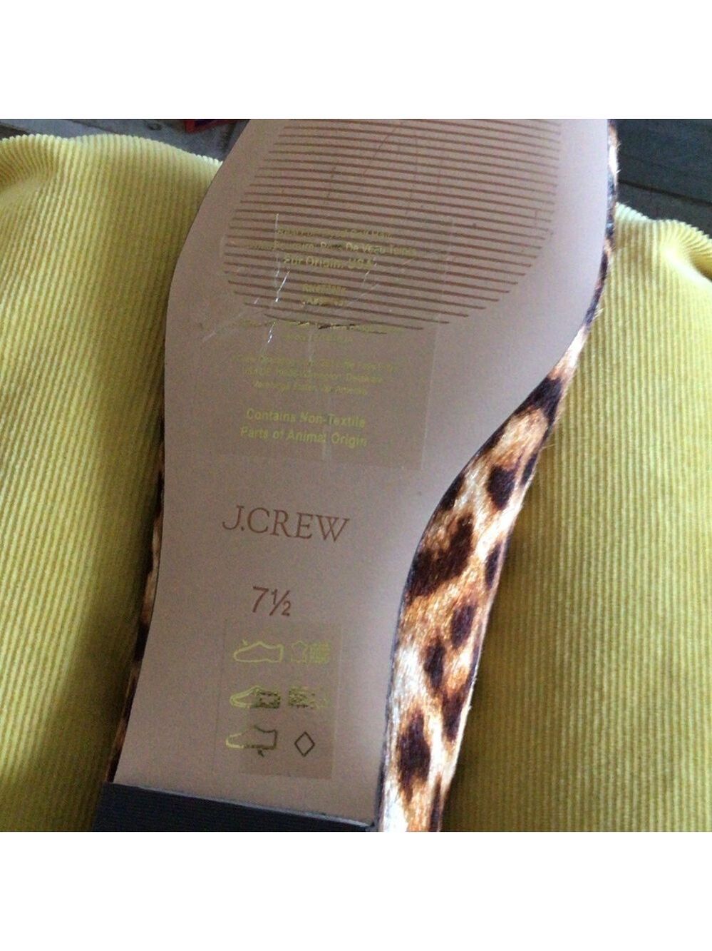 J. Crew New Leopard Print the Quinn Mary Jane flat sz 7.5 - Picture 9 of 11